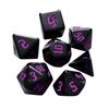 7pcs DND Dice Starlight Effect Magic Dice Set Retro Font Styles Transparent RPG Dice Party Desktop Entertainment