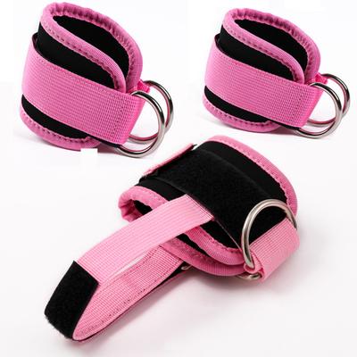 2Pcs Fitness Ankle Cuff with D-Ring Adjustable Men Women Hip Exercise Strength Training Resistance Band Accessories Ankle Straps