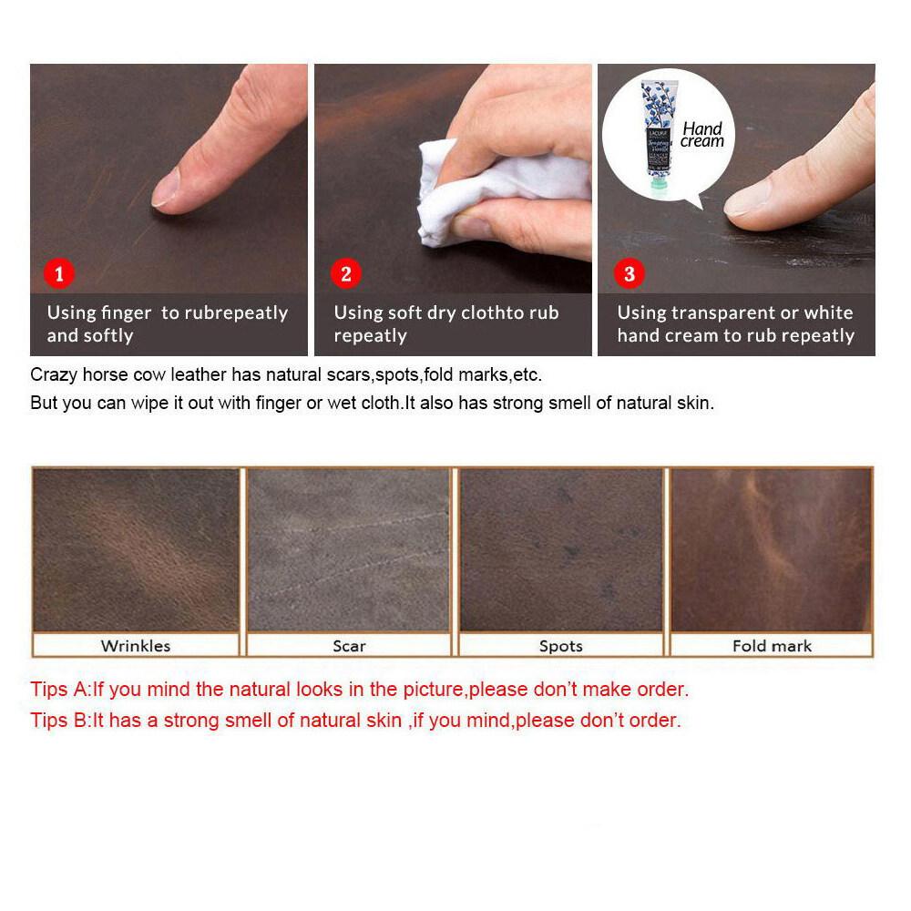 Crazy Horse Leather Key Bag Men's Multi Functional Waist Hanging Keys Cards Cover