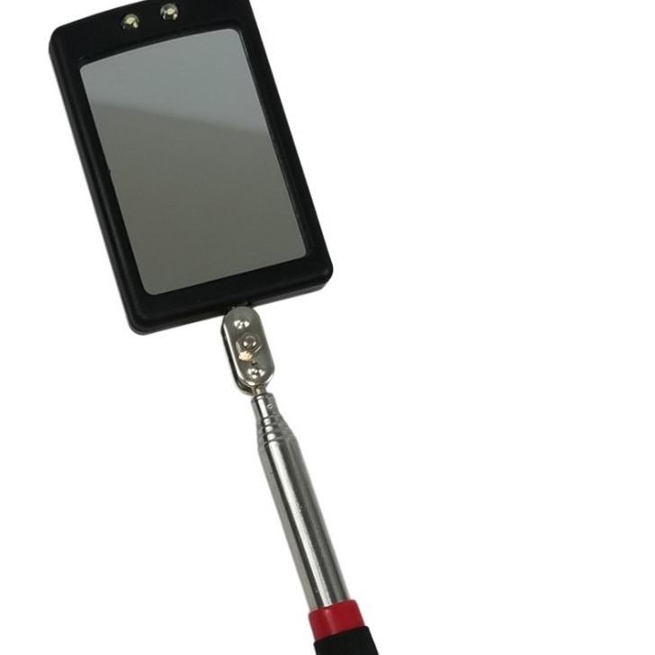 Retractable Square Mirror with Light-Reflective Non-Woven Material чёрный