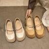 Modische flachsohlige Einzel-Schuhe Damen Frühling neu Ein-Wort sanfte Mary Jane Schuhe