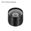 uxcell 3 Pcs Potentiometer Knob, Nulled Axis, Black Aluminum, 0.2 inch (6 mm) Shaft