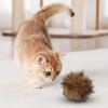 Faux Fur Cat Ball Soft Fluffy Cat Toy Ball Washable Furry Ball Stimulates Cats Hunting Instinct for Indoor Kittens Interactive Play Exercise