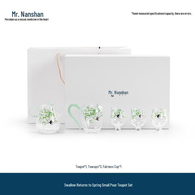 Nanshan Mr. 'Swallows Return Spring' Glass Tea Set