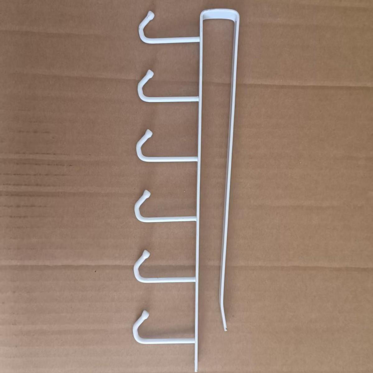

1pc No-Drill Wrought Iron Over-the-Door 5-Hook Rack for Clothes, Coats & Hats. Seamlessly Strong & Load-Bearing.
