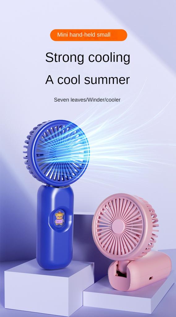 Mini Fan Folding Portable USB Charging Student Dormitory Cooling Desktop Home Small Wind Outdoor Camping Handheld Desktop Fan
