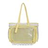 Japanese Style Transparent Anime Badge Tote - Cute Shoulder Crossbody Bag for Women & Students