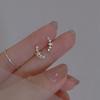 Women's Temperament Mini Meteor Zircon Stud Earrings - Sleep-Friendly, Simple Design