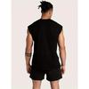 Men's Summer Outdoor Sports Polyester Set Trendy Graphic Print Tank Top and Shorts Moisture Wicking Quick Dry Athletic Outfit