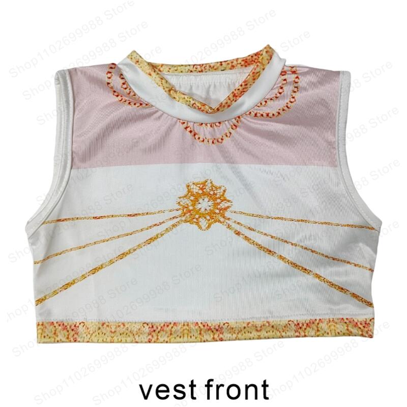 K-pop Démon Mira Hunters Cosplay Kostým pro Dívku Halloween Karneval Mira Huntrix Bílá 3dílná Uniforma Oblečení Dárek