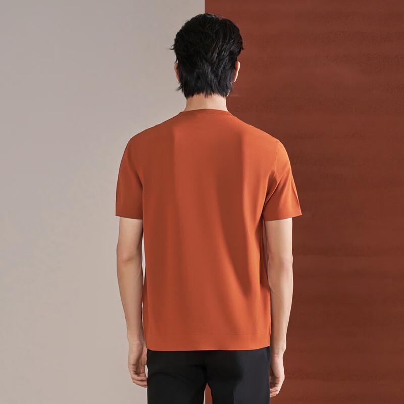 SEVEN Men's Elite Stripe Jacquard Round Neck Short Sleeve T-Shirt