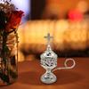 Retro Räuchergefäß Duft für Zuhause Aroma Weihrauch Naher Osten Katholischer Weihrauchbrenner mit KreuzKleiner Messing Metallplattierter Weihrauchbrenner