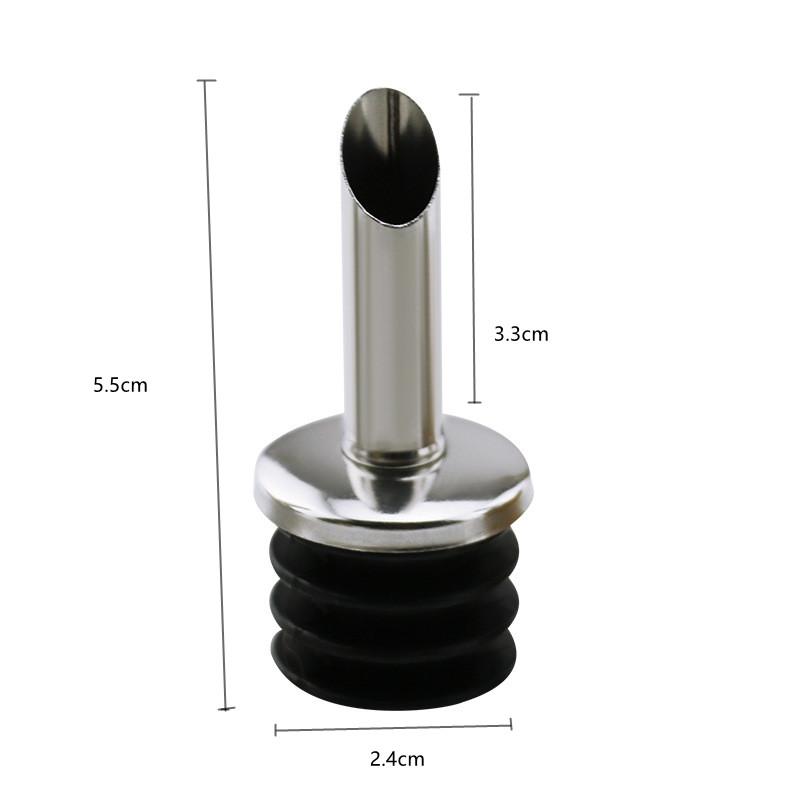 Stainless Steel Oil Bottle Spout Pourer Mouth With Stopper Flask Dry Red Wine Pot Bottle Bar Supplie