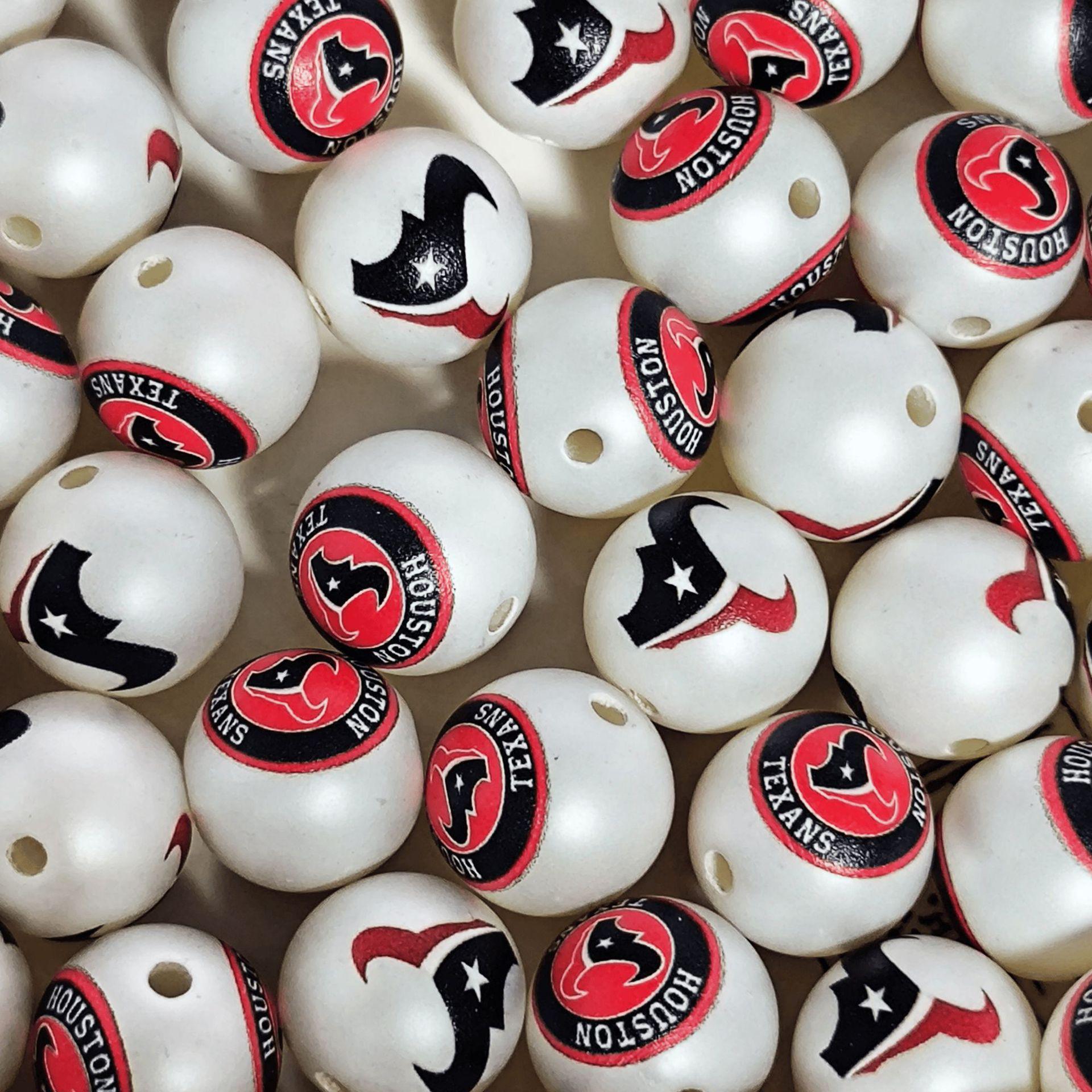 Texans Team Acrylic Beads DIY String Accessories