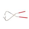 2pcs Dipping Tongs Red Handle Stainless Steel Easy Cleaning Stable Fixation Pottery Sculpture Tongs for Craft Carving