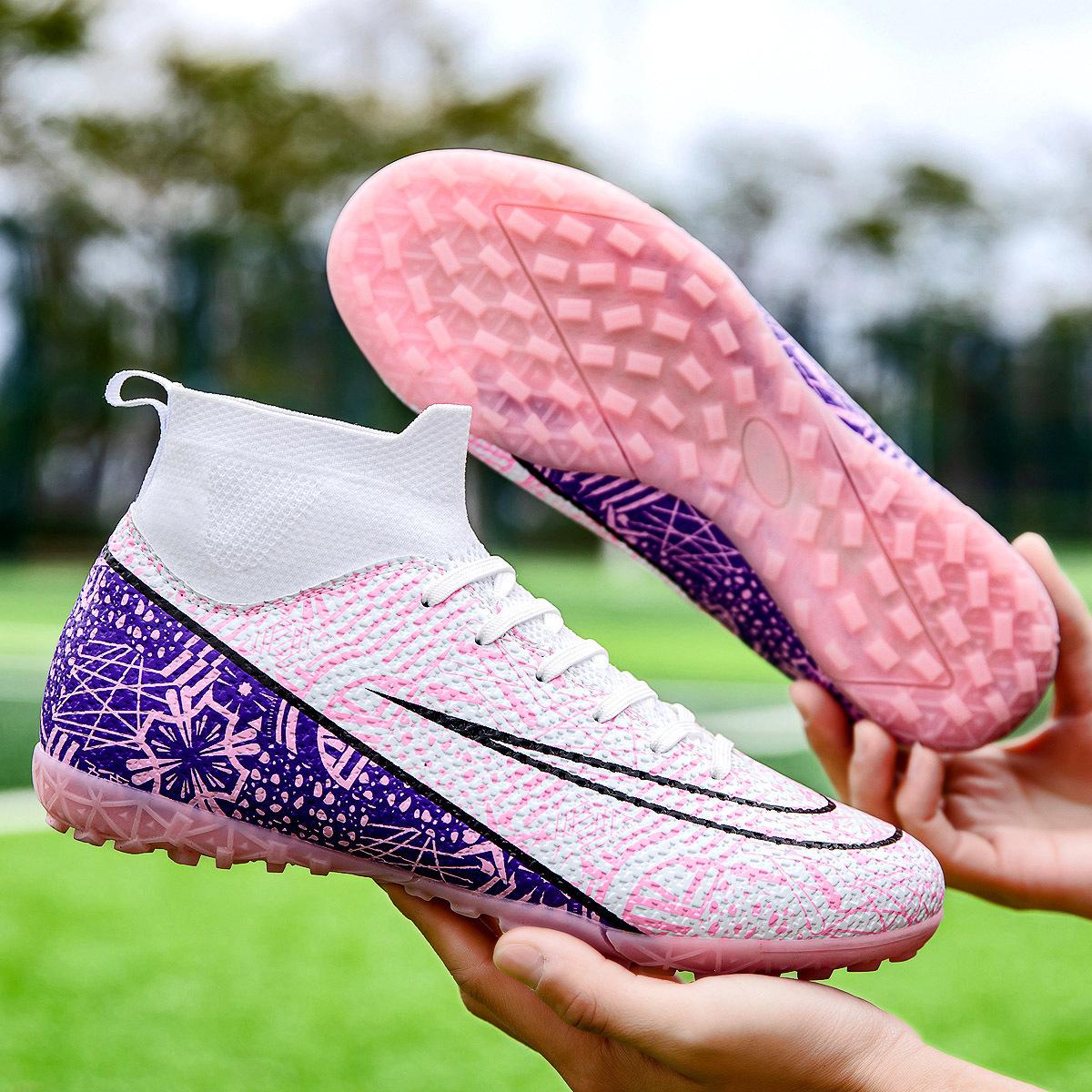 

High-top spikes sports children s new large-size shoes training game broken football shoes male primary and secondary school students female univers 46