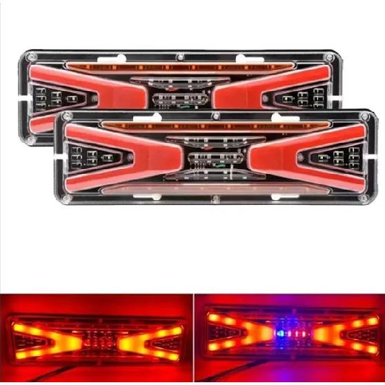 2PCS LED Trailer Tail Light Car Truck LED Night Running Lights Turn Signal Brake Stop Taillight for Truck Camper Van 12V 24V