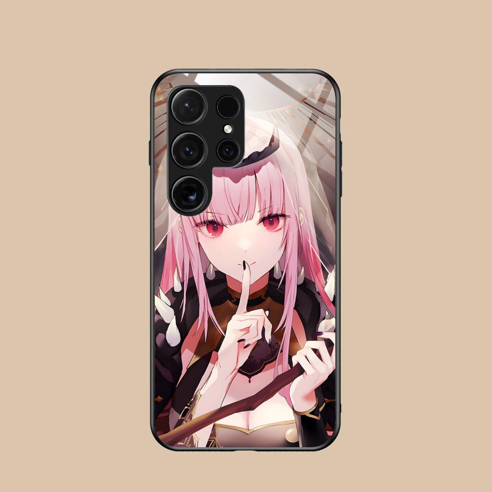 Holo Mori Calliope Glass Mobile Phone Case for Samsung Galaxy A56 55 54 53 52 51 36 35 34 23 16 15 5G Colorful Cover