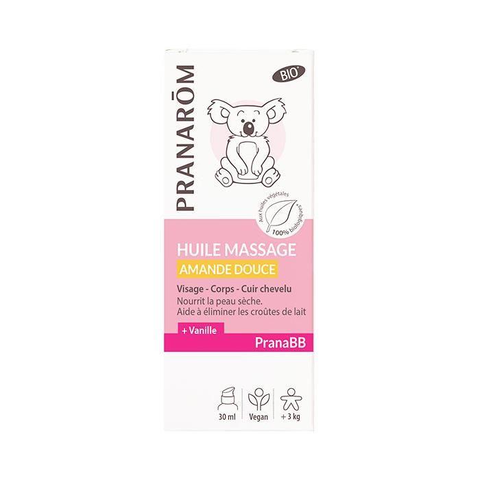 Huile De Massage - Pranarom - PranaBb - Amande Douce Bio - 30ml - Pour Bébé