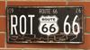 MT Evocon Route 66 Series Tin Set of 6 License Plates Signs,