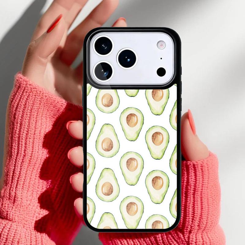 Cute Avocado Phone Case for iPhone 17 16 15 14 13 Pro Max Back Cover for 12 11 Pro Coque