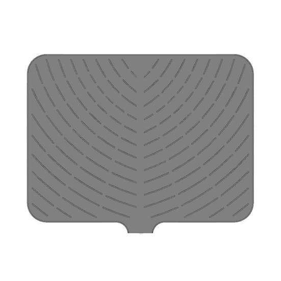 Silicone Kitchen Drain Mat Anti-Slip Insulated Countertop Protective Pad High-Temperature Resistant Slope Draining Mat for Fun Function