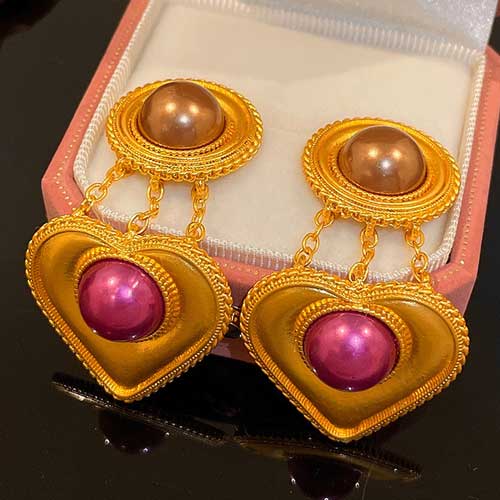 Elegant Women Men Fashion Classic Crystal Pendant Earrings For Women Girls Vintage Palace Style Gorgeous Ear Rings Jewelry