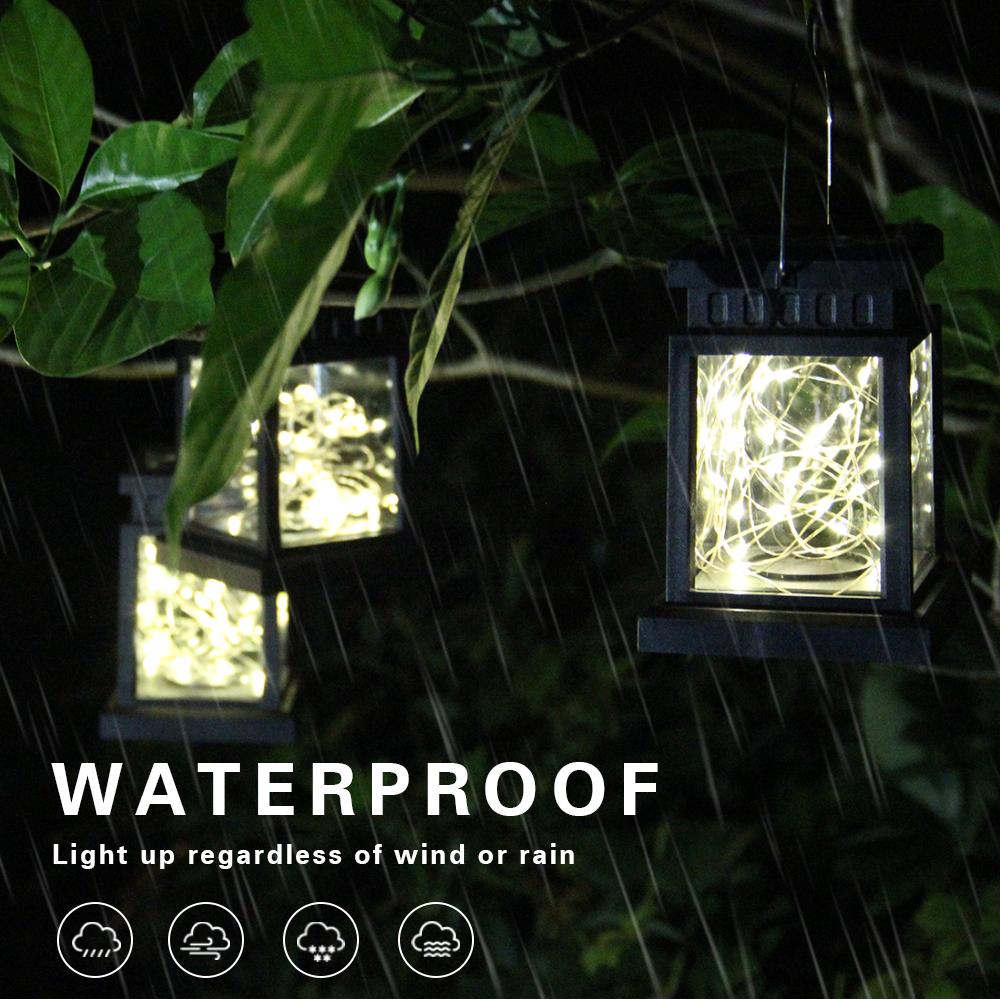 Solar Hanging Lantern Outdoor Candle Effect Lights Waterproof Garden Decoration Landscape Patio Lawn Deck Tree Yard Lamp