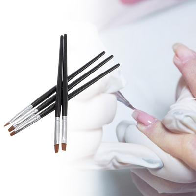 5 Teile/satz Nail art Pinsel Professionelle Kein Verblassen Holz Metall Mode Frauen Nail art Stift für Hause