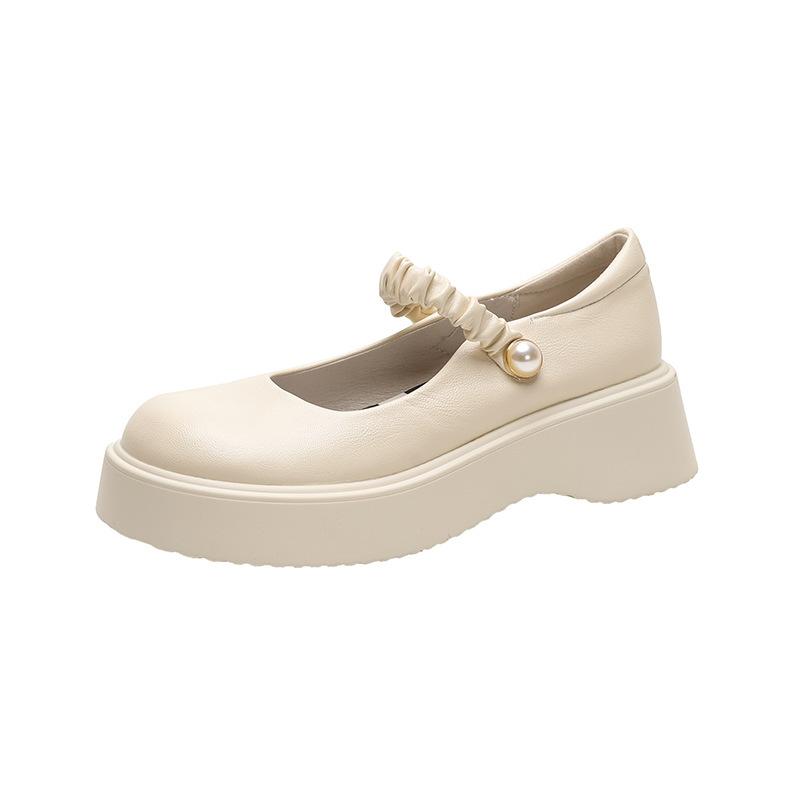 

Yuexinwang натуральна шкіра плоскі для жіночого взуття Хуейчжоу виноград мати такі ж чорні маленькі шкіряні туфлі універсальні осінньо-зимові нові лофери 40 абрикосовий