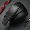 New Men'S Belt Cowhide Automatic Buckle Business Simple Versatile Trendy Belt Middle-Aged And Young Leather Belt Men