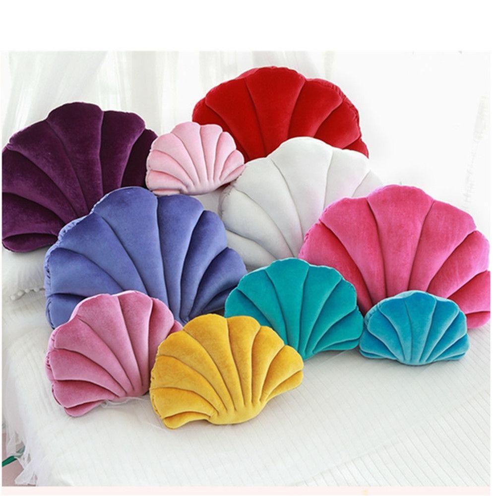 Soft Seashell Plush Pillow For Home Decorating Office And Siesta