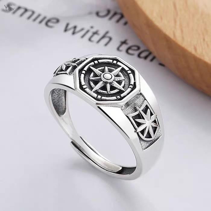 

Морской Бог Звездное Открытое Кольцо для Мужчин и Женщин, Панк Стиль Персонализированное Ретро Доминирование Кольцо для Еды Opening Adjustable