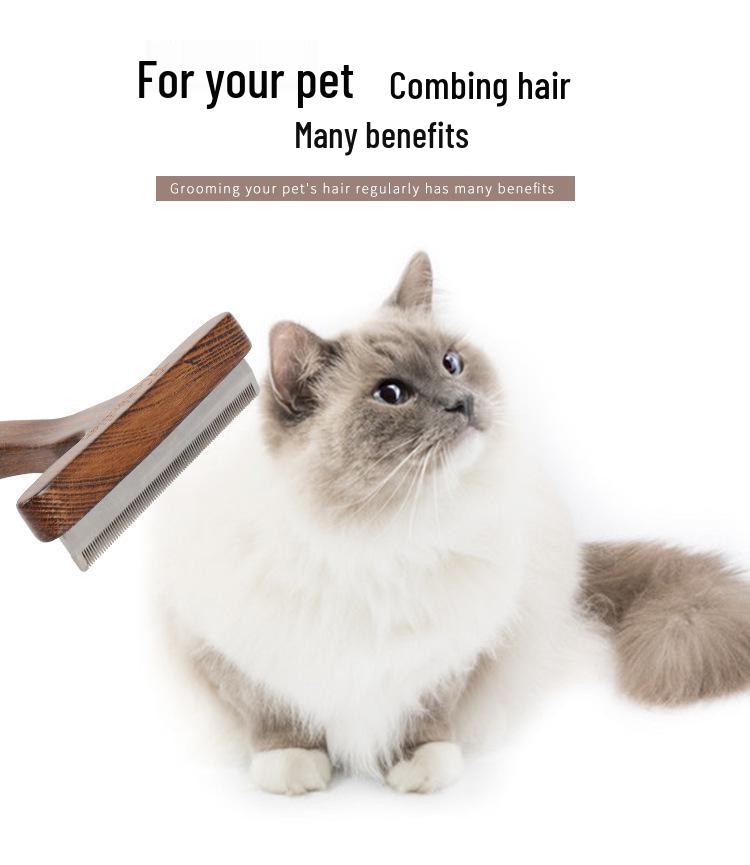 Pet Grooming Comb: Cat & Dog Hair Removal Tool for Loose Hair