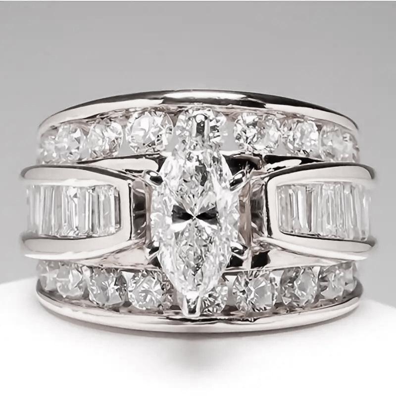 Copper Zircon Women s Ring - European & American Style Fashion Engagement Jewelry Size 6