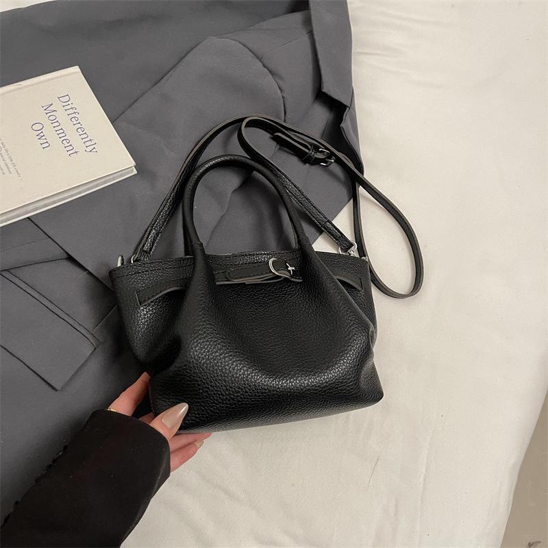 Foreign order premium sense bag women's large capacity 2025 new summer versatile messenger casual hand-held pleated bucket bag