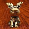 Figurine d'Élan en Laiton Fabriquée à la Main Ornements en Métal Cuivré avec Détail de Bois Décor d'Élan de Noël Décorations de Bureau pour la Maison Cadeau Élégant