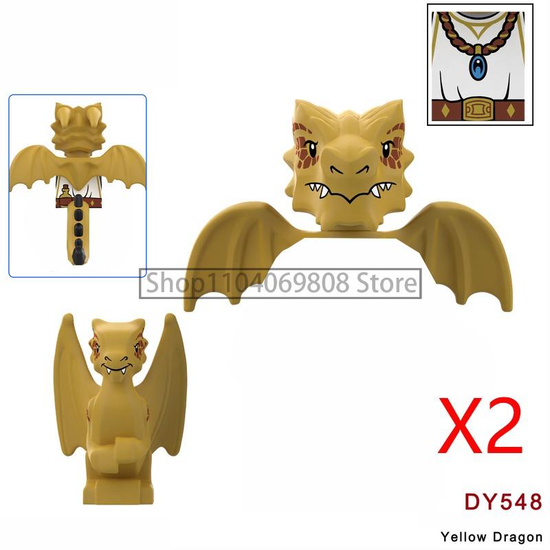MOC Medieval Military Figures Building Blocks Castle Militia Soldier Dragon Gothic Knight Helmets Swords Shield Bricks Toys N06