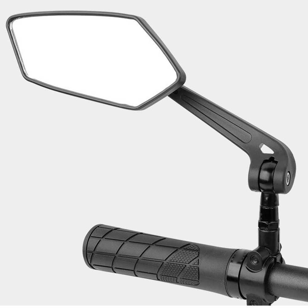 Motorcycle rearview mirrors set adjustable rotatable fit most motorcycles with 20 to 24mm diameter handlebar wide glass lens