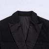 European and American style, French style, women's fashionable temperament, patchwork double-breasted suit jacket 3365004