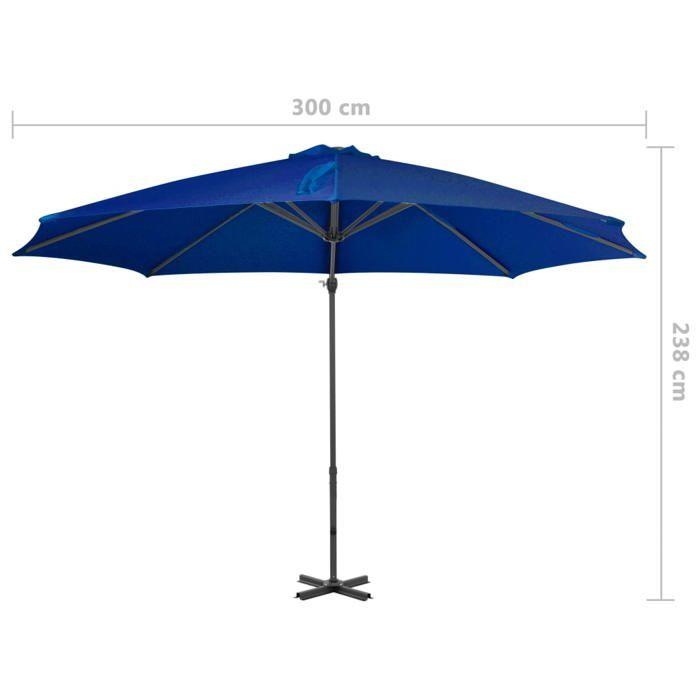 VidaXL Cantilever Garden Parasol with Aluminum Pole, Patio Sunshade, Sun Shelter, Terrace Umbrella 46989