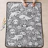 Cross-stitch DIY Fun Graffiti Blanket – Hand-painted Coloring Gift Blanket