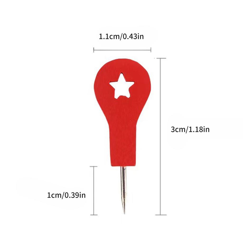 10pcs 3D Landmark Design Red Push Pins For Photo Wall Decoration And Cork Board Marking Decorative Pushpins