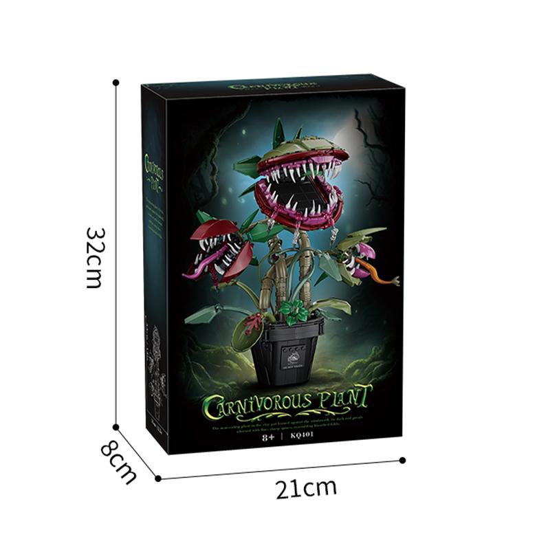 Plante carnivore créative en pot Fleur dévoreuse d'hommes Briques de construction Décoration de maison Collection Briques MOC Jouets Pour Enfants Cadeau