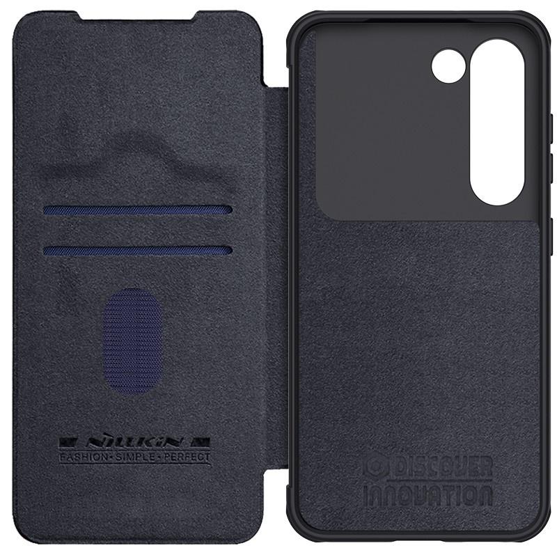 NILLKIN Luxury Flip QIN Pro PU Leather Case Samsung Galaxy S23 Case Shockproof Camera Slider Protection Cover With Card Holder