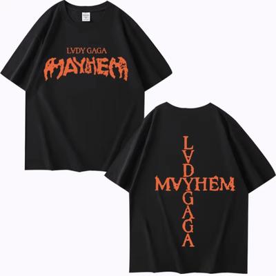 New Lady Gaga Mayhem New Album T Shirt Men's Women Oversized Cotton Cool Hot Sale Short Sleeve Print Unisex Plus Size Tops
