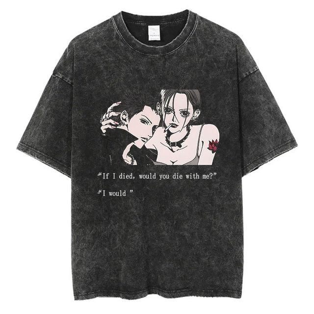 LETSNAGOU Cotton T-shirt with Anime Nana Osaki Print S