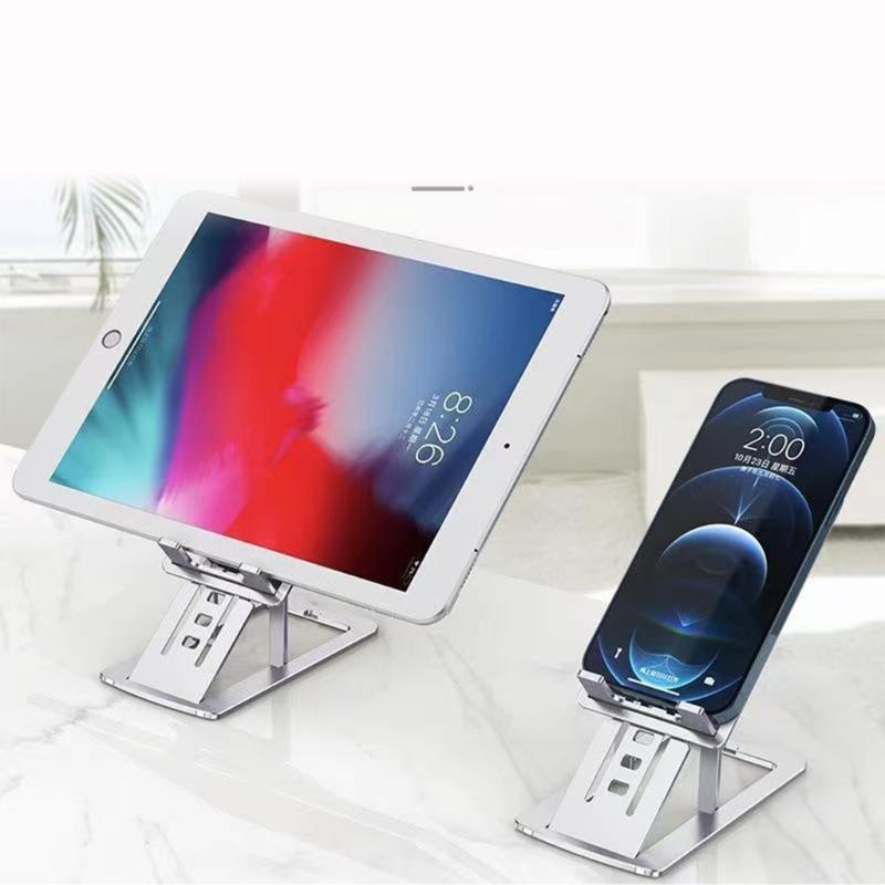 Aluminum Phone Stand Angle Height Adjustable Phone Tablet Support Mount Desk Phone Holder Shockproof Desktop Holder