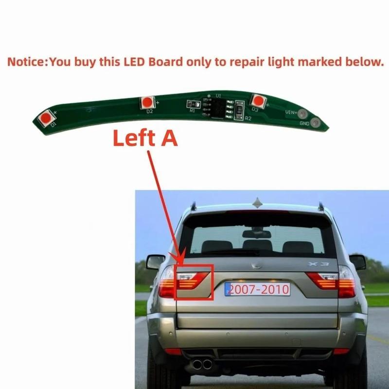 A Full Set Inner and Outer Tail Light Repair Chip Boards 7162209 7162210 for BMW X3 E83 LCI 2007 2008 2009 2010 7162213 7162214