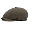 Solid Color Octagonal Hat Cotton Newsboy Caps Street Style Artist Painter Cap  Unisex
